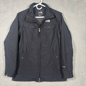 The North Face Jacket Women S Black HyVent Utility Full Zip Rain Coat Pocketed